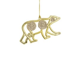 Подвеска елочная МЕДВЕДЬ В ЗОЛОТОМ БЛЕСКЕ 10,5 см 81983 доставка оптом в Донецк