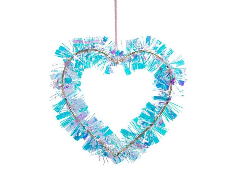 Донецк игрушка оптом Подвеска елочная СЕРДЕЧКО 18 см 86410