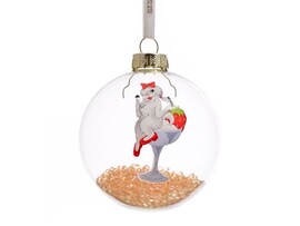 Шар елочный ИГРИВАЯ СОБАЧКА из стекла с наполнением 8*8*8 см 89851 доставка оптом в Донецк