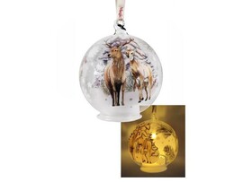 Шар елочный из стекла с подсветкой 8 см 91459 доставка оптом в Донецк