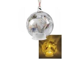 Шар елочный из стекла с подсветкой 8 см 91460 доставка оптом в Донецк