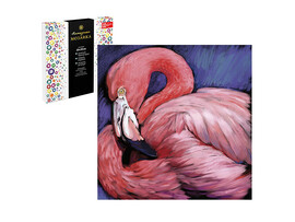 Алмаз. моз. 30*30 см, с подр., полн. зап. Розовый фламинго. Арт. 59806