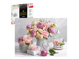 Алмаз. моз. 30*40 см, с подр., полн. зап. Розовый букет. Арт. 65588