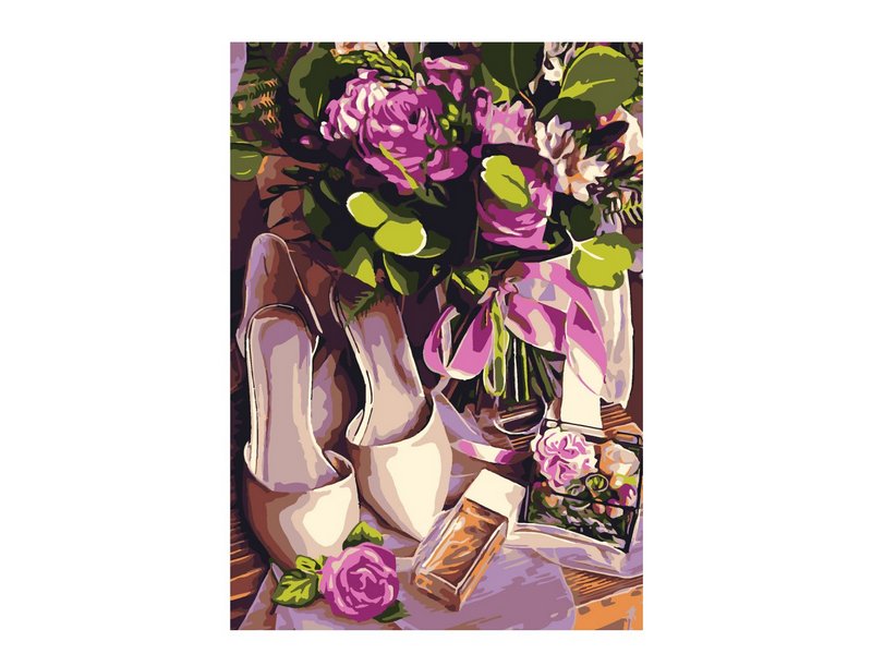 Донецк игрушка оптом Картина на картоне с красками 20х28,5 см по номерам. СВИДАНИЕ