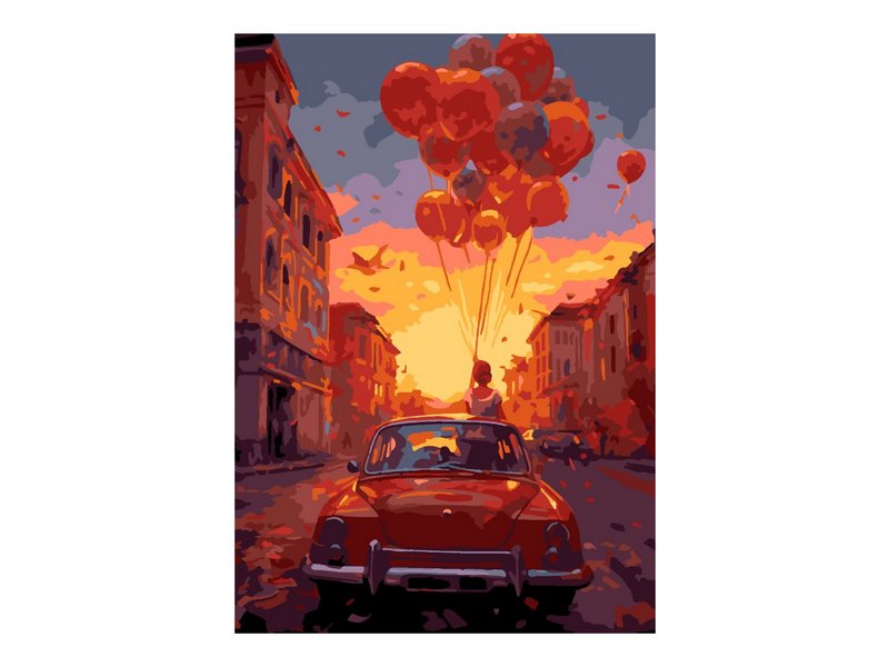 Донецк игрушка оптом Картина на картоне с красками 20х28,5 см по номерам. НАВСТРЕЧУ МЕЧТАМ