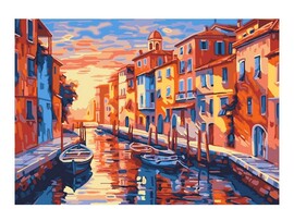 Картина на картоне с красками 20х28,5 см по номерам. НА ЗАРЕ доставка оптом в Донецк