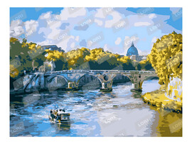 Холст с красками 30х40 см по номерам. РИМСКИЙ МОСТ доставка оптом в Донецк