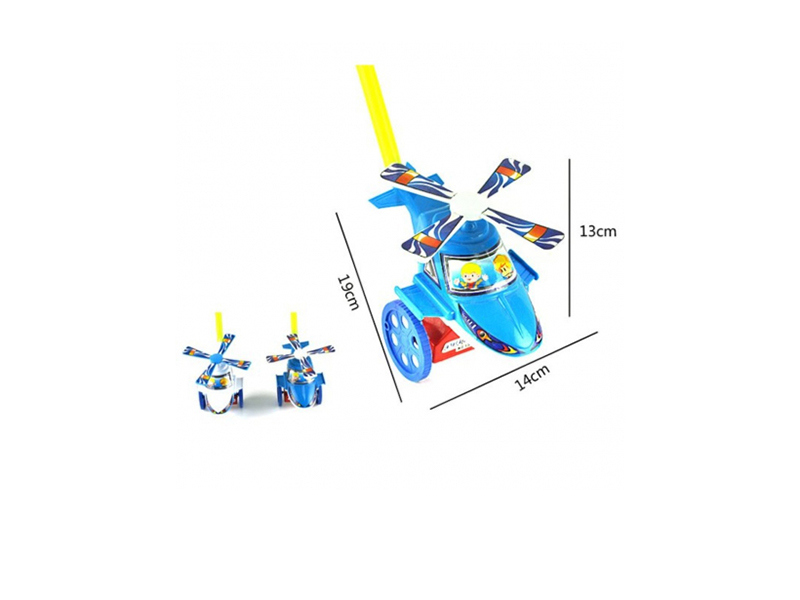 Донецк игрушка оптом Каталка "ВЕРТОЛЕТ" на палочке в пак. 200156677