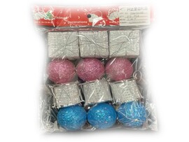 Набор елочных украшений (12шт/уп) 15*12*3 см в пак. XD-235 доставка оптом в Донецк