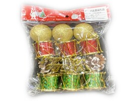 Набор елочных украшений (12шт/уп) 15*12*3 см в пак. XD-238 доставка оптом в Донецк