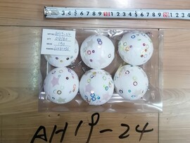 Набор шаров белых с рисунком из полистирола 5 см (6шт/уп) AH19-24 доставка оптом в Донецк
