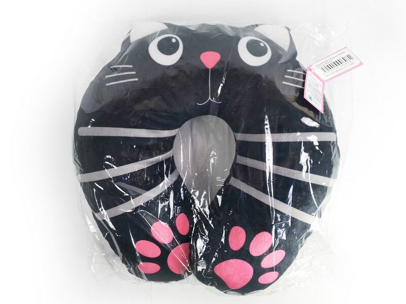 Донецк игрушка оптом Игрушка-валик Кошечка черная 33х33см VPS-007