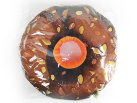 Подушка-игрушка Пончик глазурь шоколадная 48*48см BAV-008 доставка оптом в Донецк