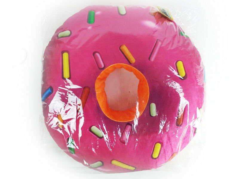 Донецк игрушка оптом Подушка-игрушка Пончик глазурь малиновая 48*48см BAV-011