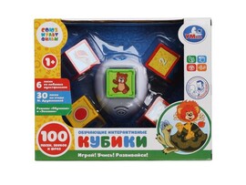 Кубики обучающие интерактивные на бат. (100 песен, фраз, звуков) 25*20*8 см в кор. HT777-R доставка оптом в Донецк