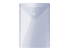 Папка-конверт на кнопке А6 180мкм прозрачная (кратно 10)