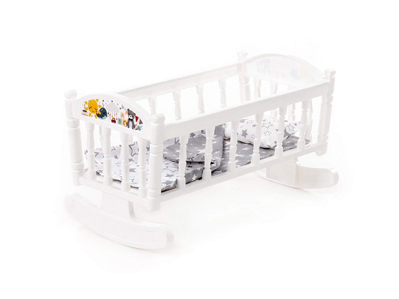 Кроватка-качалка сборная для кукол №4 8 эл. в пакете