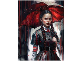 Холст с красками 40х50 см по номерам. КРАСНЫЙ ДОЖДЬ доставка оптом в Донецк