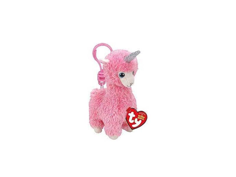 Брелок Розовая лама с рогом Lana 10 см TY Beanie Boo's