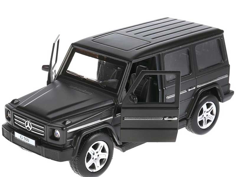 Машина металл. Mercedes-Benz G-Class матов. 12 см, дв., багаж., черный. Технопарк