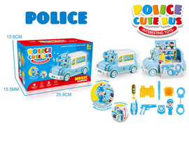 Автобус «Полиция» на бат. (свет, звук) с аксесс. 26*15*15 см в кор. BY210 доставка оптом в Донецк