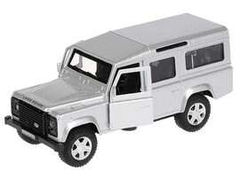 Машина металл. Land Rover Defender 12 см, дв., баг., инерц., серебр. Технопарк