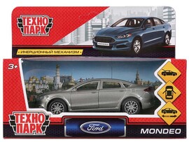 Машина металл. Ford Mondeo 12 см, дв., багаж., инерц., серый. Технопарк