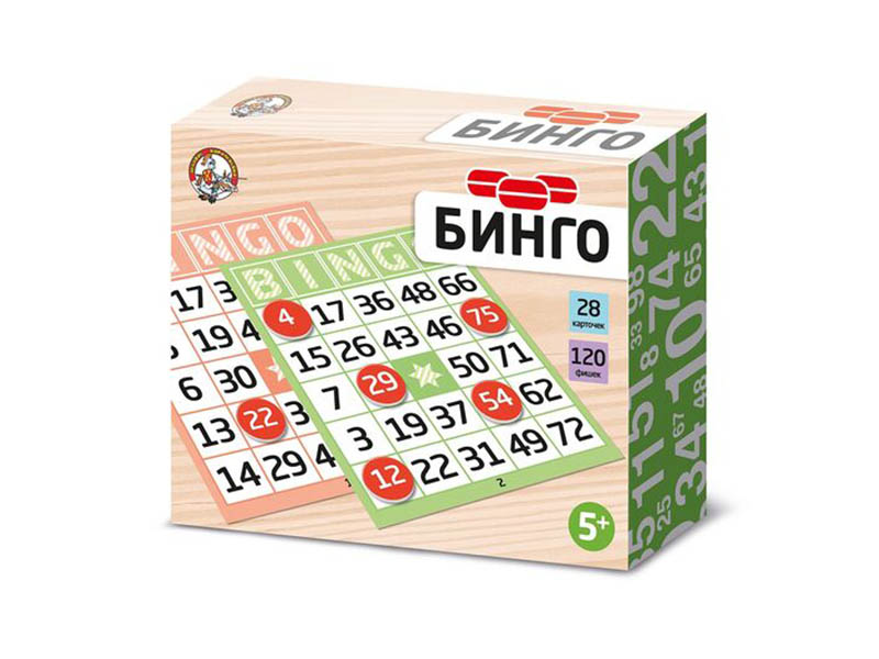 Настольная игра "Бинго" ( 28 карт., 120 фишек). Арт.04209