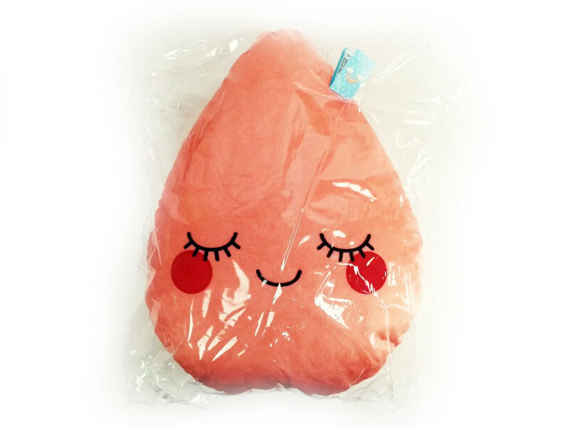 Донецк игрушка оптом Подушка-игрушка Капля розовая 42х32см DLS-002