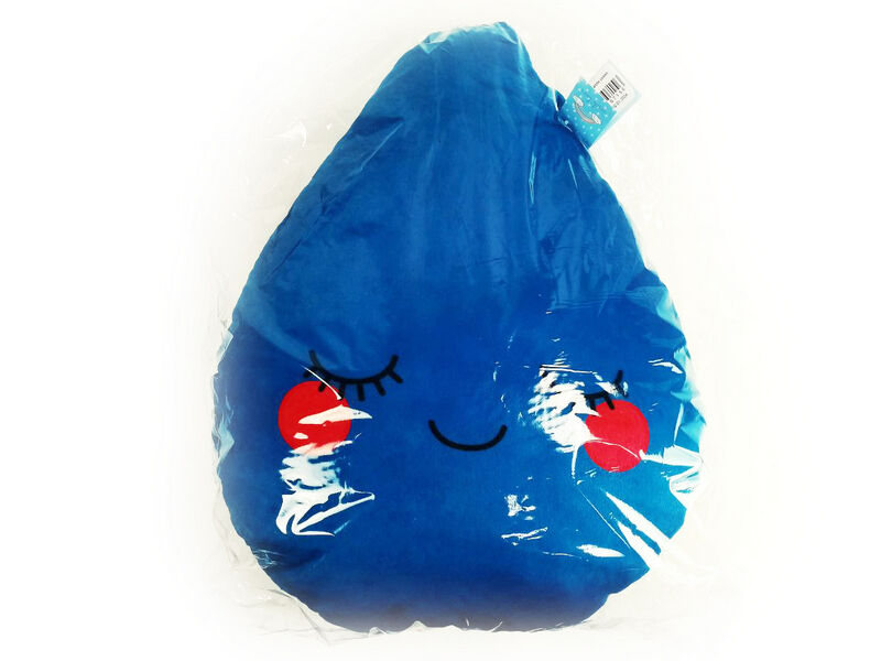 Донецк игрушка оптом Подушка-игрушка Капля синяя 42х32см DLS-001