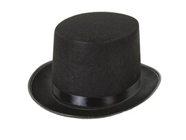 Шляпа Цилиндр, фетр, черный.