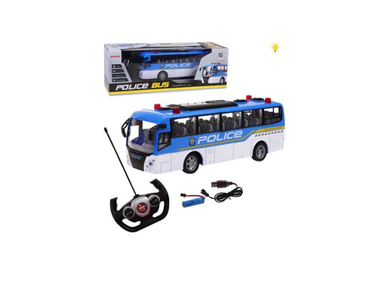 Автобус Р/У "Полиция" 30 см, свет, аккум., USB, в кор. Арт. Y10430106