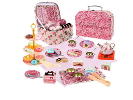 Набор посуды металл. с продуктами 25*18*10 см в чемодане 966-D42 доставка оптом в Донецк