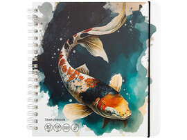 Скетчбук 165х165мм 40л «ЖИТЕЛЬ ПОДВОДНОГО МИРА» (7БЦ, гребень, мат. лам.) доставка оптом в Донецк