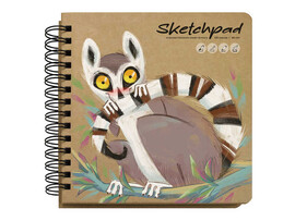 Скетчпад 200*200 мм 120 л «ЛЕМУР» (гребень, крафт-бумага) доставка оптом в Донецк