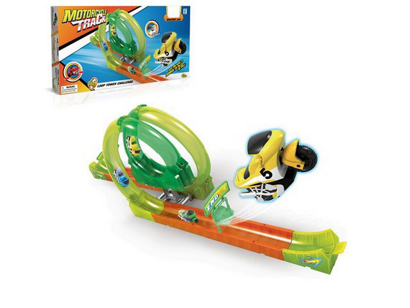 Донецк игрушка оптом Трек кольцевой с мотоциклом 48*25*6 см в кор. 80926