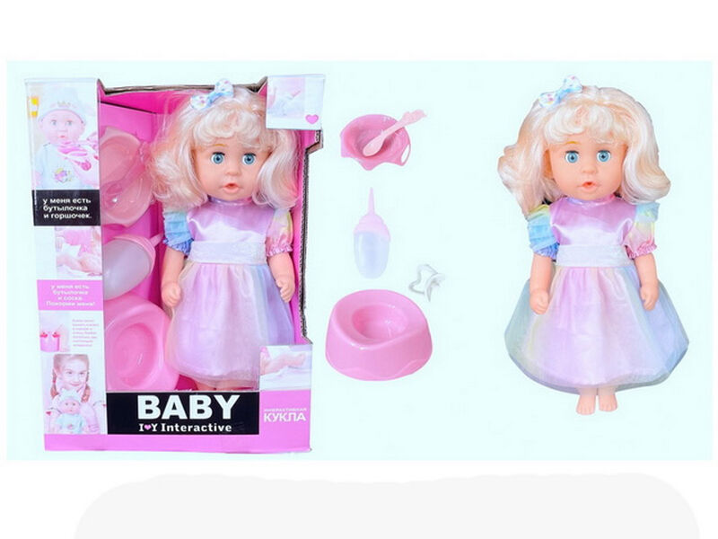 Донецк игрушка оптом Кукла интерактивная с аксесс. 30*23*11 см в кор. R321006C8
