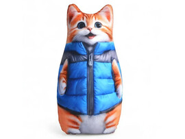 Мягкая игрушка-антистресс «КОТ В ГОЛУБОЙ КУРТОЧКЕ» 30 см МТ30029 доставка оптом в Донецк