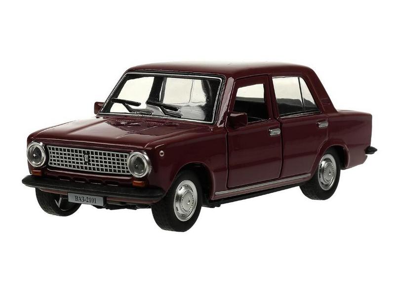 Донецк игрушка оптом Технопарк. Машина ВАЗ-2101 металл. инерц. 12 см (открыв. двери, багажник) фиолетовый