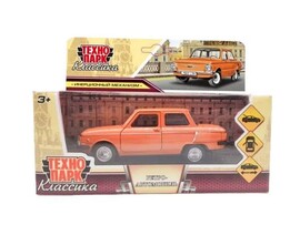 Технопарк. Машина ЗАЗ-968А "ЗАПОРОЖЕЦ" металл. инерц. 12 см (открыв. двери, багажник) оранжевый доставка оптом в Донецк