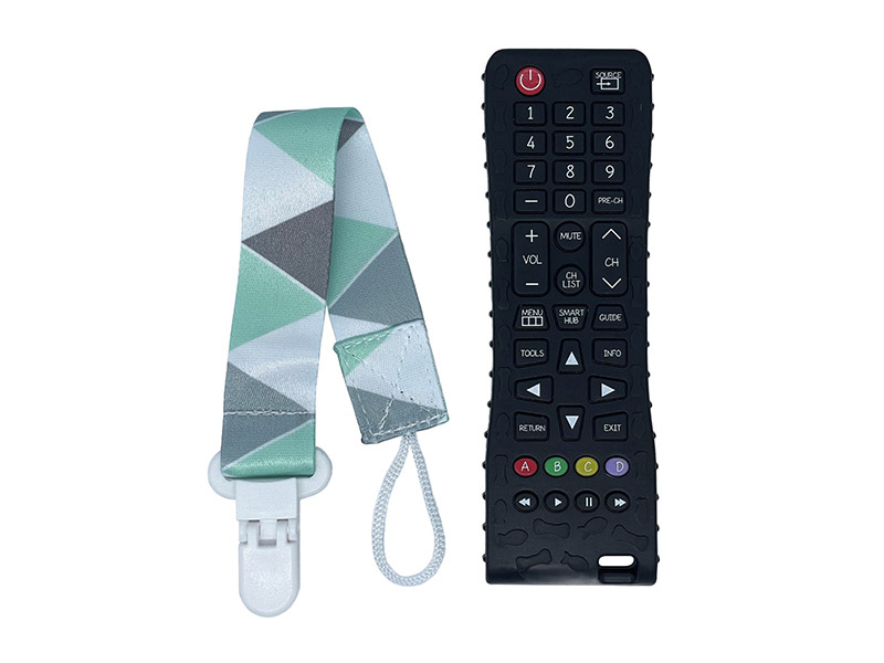 Силиконовый прорезыватель «Пульт от телевизора» большой с держателем. Арт. RTVP-004