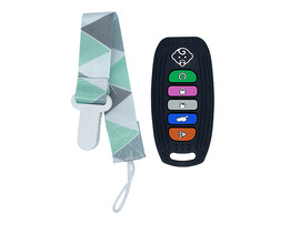 Силиконовый прорезыватель «Пульт-брелок для авто» с держателем. Арт. RTVP-003