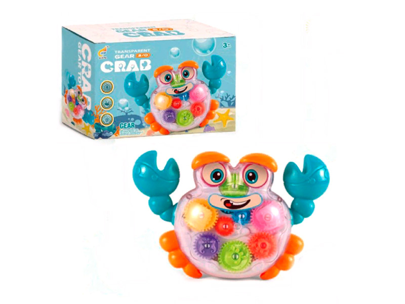 Музык. игр. "Крабик с шестренками" 18 см, в кор. Арт. 8704