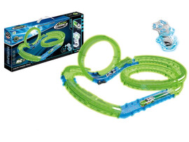 Трек на р/у (аккум., заряд от USB, светится в темноте) с машинкой 55*26*6 см в кор. 6688-604 доставка оптом в Донецк