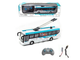 Троллейбус 20 см на р/у (аккум., заряд от USB, свет) 35*10*10 см в кор. 899-6G доставка оптом в Донецк