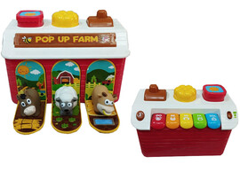 Развивающая игрушка "Ферма" на бат. (свет, звук) 25*18*17 см в кор. 35166 доставка оптом в Донецк