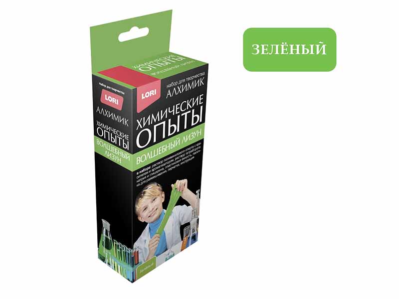 Хим. опыты. Волшебный лизун Зеленый