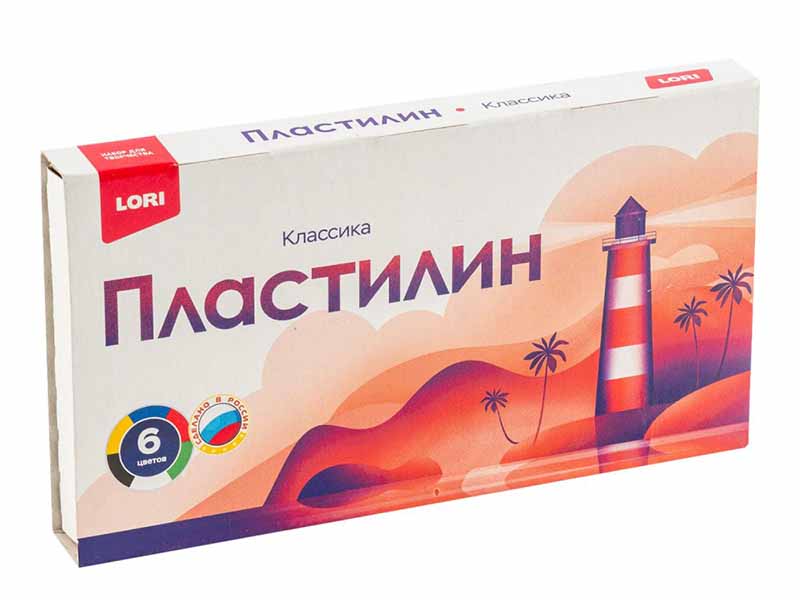 Пластилин Классика 6 цв. по 20 цв., пенал