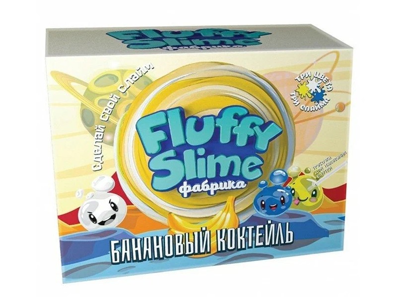 Донецк игрушка оптом Набор для изготовления слаймов «Флаффи-слайм» банановый коктейль