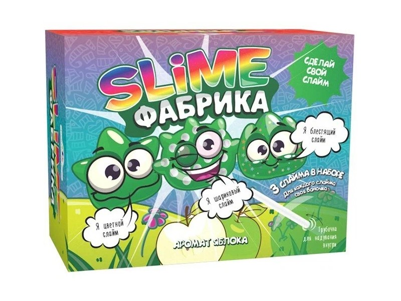 Донецк игрушка оптом Набор для изготовления слаймов "Слайм фабрика" яблоко